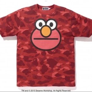 🍄HOST PICK x 2🍄 BAPE x Baby Milo x Sesame Street Limited Edition Tee, Red, Small
